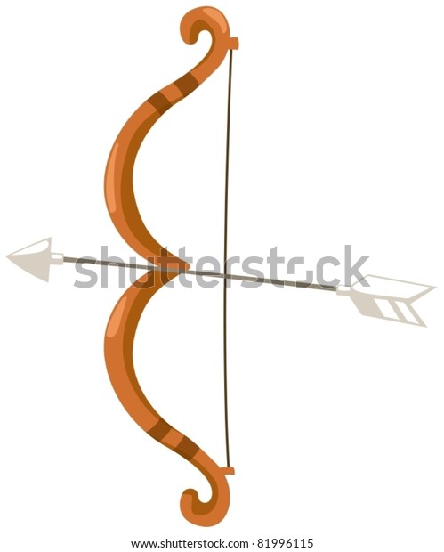 Illustration Isolated Bow Arrow On White Stock Vector (Royalty Free ...