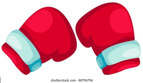 illustration of isolated boxing gloves on white background