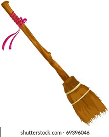 illustration of isolated broom on white background