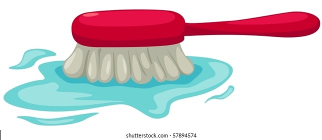 illustration of isolated a brush on white background