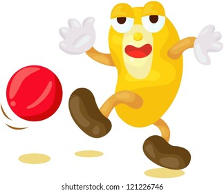illustration of isolated cartoon athlete winning on white