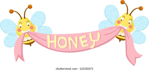 illustration of isolated cartoon bee vector