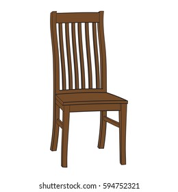 Illustration of Isolated Cartoon Chair. Vector EPS 8.
