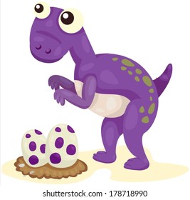 illustration of isolated cartoon dinosaur on white background