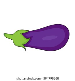 Illustration of Isolated Cartoon Eggplant. Vector EPS 8.
