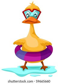 Illustration Of Isolated Cartoon Funny Duck