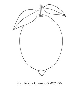 Illustration of Isolated Cartoon Lemon. Vector EPS 8.

