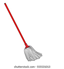 Illustration of Isolated Cartoon Mop. Vector EPS 8.
