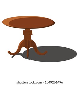 Illustration of Isolated Cartoon Table. 