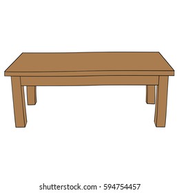 Illustration of Isolated Cartoon Table. Vector EPS 8.

