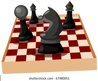 illustration of isolated chess on white background