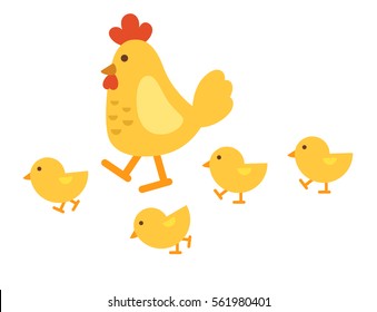 illustration of isolated chicken on white background