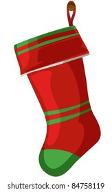 illustration of isolated christmas socks on white background