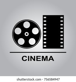 Illustration of an isolated cinema camera icon