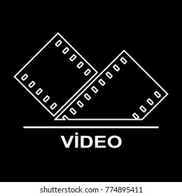 Illustration of an isolated cinema camera icon