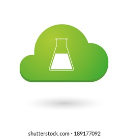 Illustration of an isolated cloud with an icon