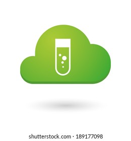 Illustration of an isolated cloud with an icon