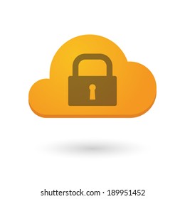 Illustration of an isolated cloud icon