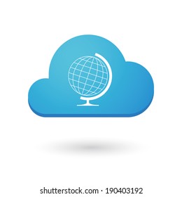 Illustration of an isolated cloud icon