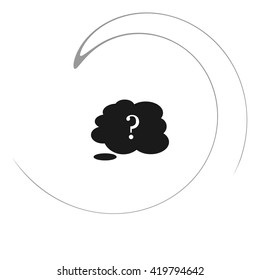 Illustration of an isolated cloud vector icon