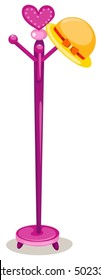 illustration of isolated coat rack on white background