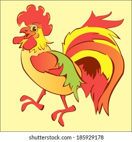 Illustration of an isolated cock