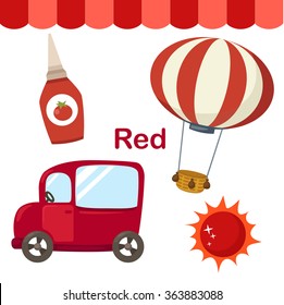 Illustration of isolated color red group vector