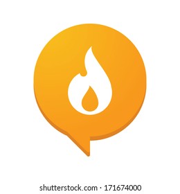 Illustration of an isolated comic balloon with an icon