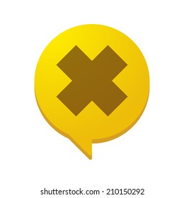 Illustration of an isolated comic balloon with an irritating substance sign