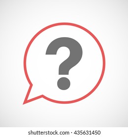 Illustration of an isolated comic balloon with a question sign