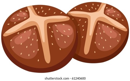 illustration of isolated cookies on white background