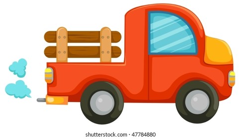 illustration of isolated country car on white background