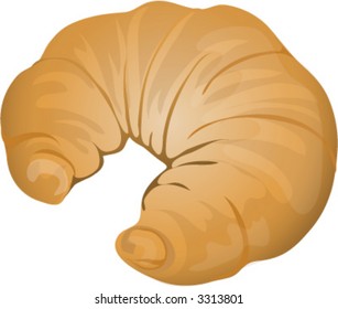 Illustration of an isolated croissant