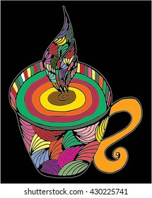 illustration of isolated a cup of coffee