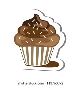 illustration of isolated cupcake