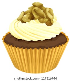 Illustration eines isolierten Cupcakes