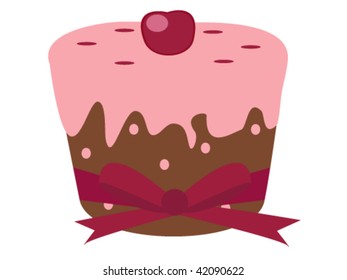 Illustration of isolated cupcake