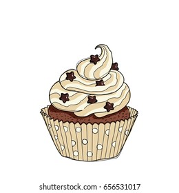 Illustration of an isolated cupcake