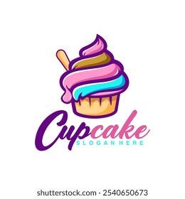 illustration of isolated cupcake on white background	