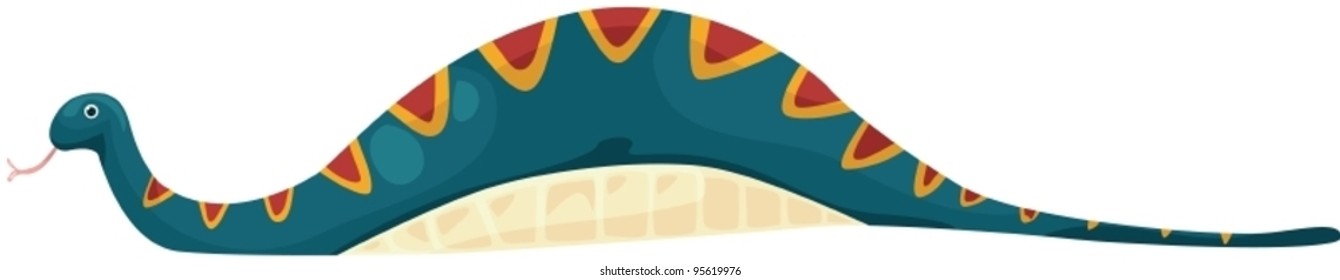 illustration  of isolated cute snake on white background
