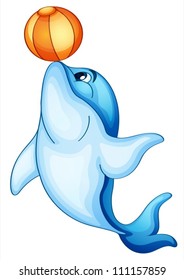 Illustration of an isolated dolphin
