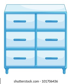 Illustration of isolated drawers