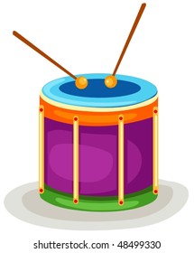 illustration of isolated drum on white background