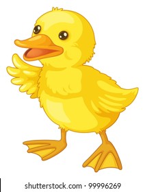Illustration of an isolated duck