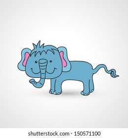 illustration of isolated  elephant vector