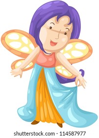illustration of isolated fairy angle on white background
