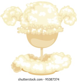 illustration of isolated fancy hat on mannequin