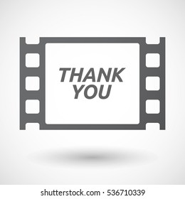 Illustration of an isolated film frame with    the text THANK YOU