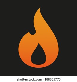 Illustration of an isolated flame icon