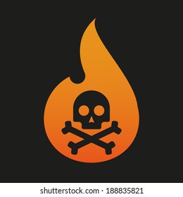 Illustration of an isolated flame icon